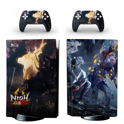 Nioh 2 decal skin for PS5 Disc Edition Console and two Con.. Nioh 2 decal skin for PS5 Disc Edition Console and two Con..