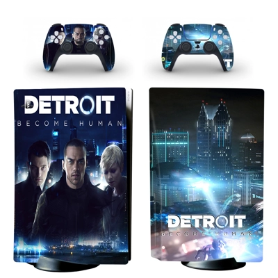 Detroit Become Human decal skin for PS5 Disc Edition Console and two Controllers