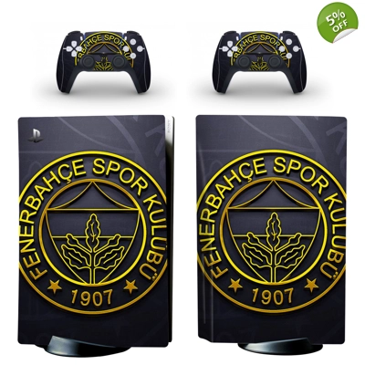 Galatasaray SK decal skin for PS5 Disc Edition Console and two Controllers