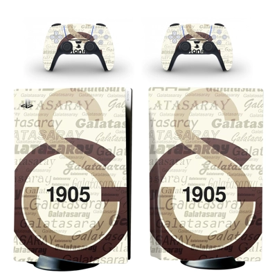 Galatasaray SK decal skin for PS5 Disc Edition Console and two Controllers