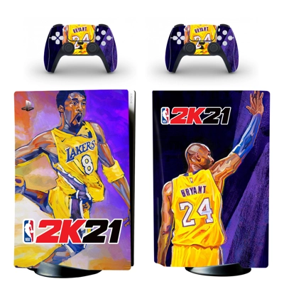 NBA 2K21 decal skin for PS5 Disc Edition Console and two C.. NBA 2K21 decal skin for PS5 Disc Edition Console and two C..