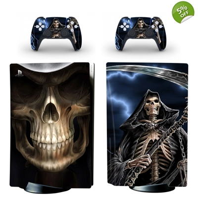 Grim Reaper decal skin for PS5 Disc Edition Console and tw.. Grim Reaper decal skin for PS5 Disc Edition Console and tw..