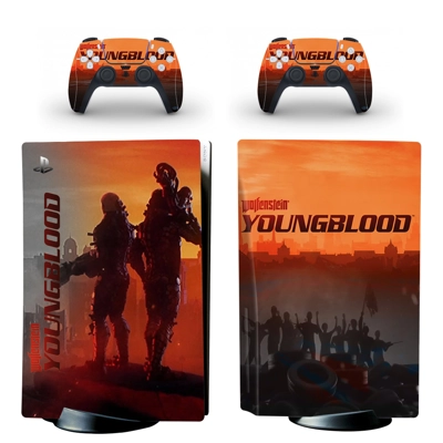 Wolfenstein decal skin for PS5 Disc Edition Console and tw.. Wolfenstein decal skin for PS5 Disc Edition Console and tw..