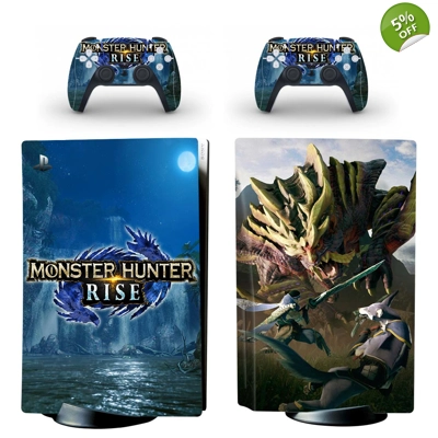 Monster Hunter Rise decal skin for PS5 Disc Edition Consol.. Monster Hunter Rise decal skin for PS5 Disc Edition Consol..