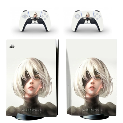 Nier Automata decal skin for PS5 Disc Edition Console and two Controllers