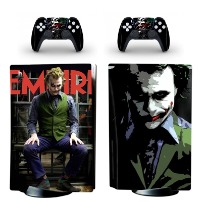 Joker decal skin for PS5 Disc Edition Console and two Controllers