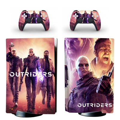 Outriders decal skin for PS5 Disc Edition Console and two Controllers