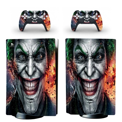 Joker decal skin for PS5 Disc Edition Console and two Cont.. Joker decal skin for PS5 Disc Edition Console and two Cont..