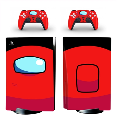 Among Us decal skin for PS5 Disc Edition Console and two C.. Among Us decal skin for PS5 Disc Edition Console and two C..