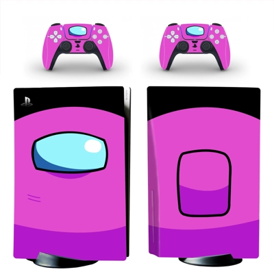 Among Us decal skin for PS5 Disc Edition Console and two Controllers