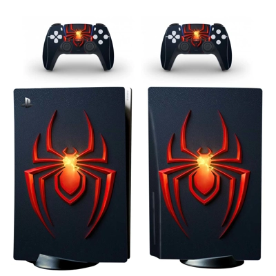 Spiderman decal skin for PS5 Disc Edition Console and two Controllers