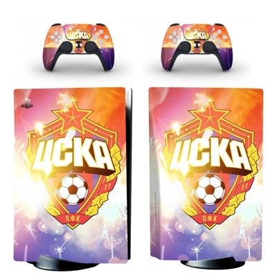 CSKA Moscow decal skin for PS5 Disc Edition Console and two Controllers
