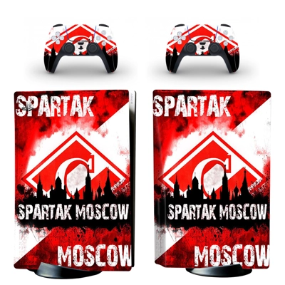 Spartak Moscow FC decal skin for PS5 Disc Edition Console and two Controllers