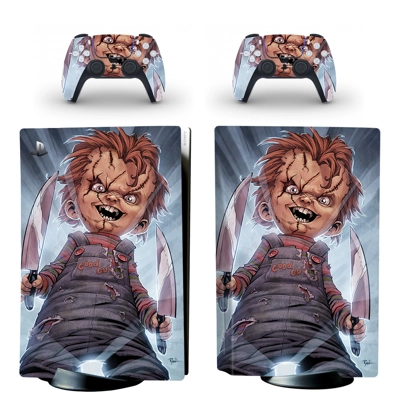 Ghost Bab decal skin for PS5 Disc Edition Console and two .. Ghost Bab decal skin for PS5 Disc Edition Console and two ..