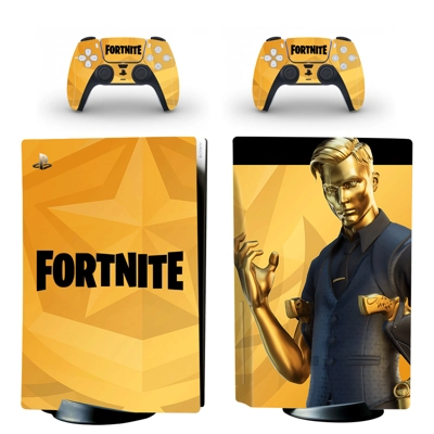 Fortnite decal skin for PS5 Disc Edition Console and two Controllers