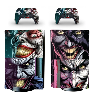 The Joker decal skin for PS5 Disc Edition Console and two Controllers