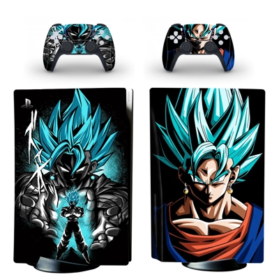 Anime Dragon Ball decal skin for PS5 Disc Edition Console and two Controllers