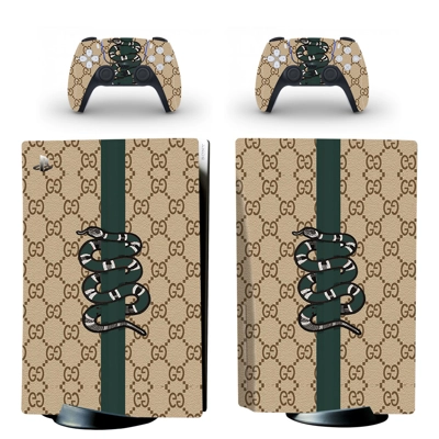 Gucci decal skin for PS5 Disc Edition Console and two Controllers