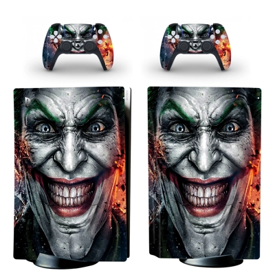 Joker decal skin for PS5 Disc Edition Console and two Cont.. Joker decal skin for PS5 Disc Edition Console and two Cont..