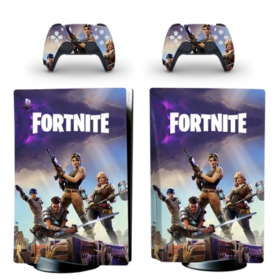 Fortnite decal skin for PS5 Disc Edition Console and two Controllers