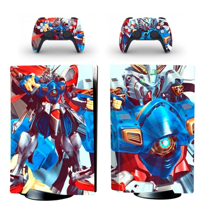 Gundam decal skin for PS5 Disc Edition Console and two Con.. Gundam decal skin for PS5 Disc Edition Console and two Con..