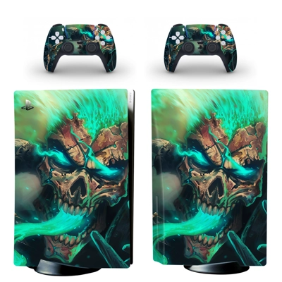 Skull Flame decal skin for PS5 Disc Edition Console and tw.. Skull Flame decal skin for PS5 Disc Edition Console and tw..