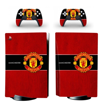 Manchester United decal skin for PS5 Disc Edition Console and two Controllers