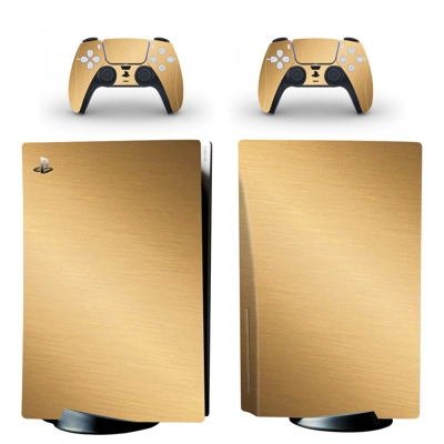 Gold Texture decal skin for PS5 Disc Edition Console and t.. Gold Texture decal skin for PS5 Disc Edition Console and t..
