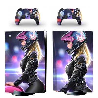 Overwatch decal skin for PS5 Disc Edition Console and two .. Overwatch decal skin for PS5 Disc Edition Console and two ..