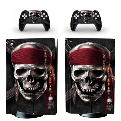 Pirates of The Caribbean decal skin for PS5 Disc Edition Console and two Controllers