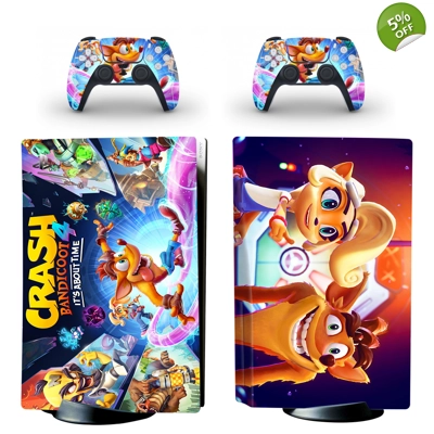 Crash Bandicoot decal skin for PS5 Disc Edition Console an.. Crash Bandicoot decal skin for PS5 Disc Edition Console an..