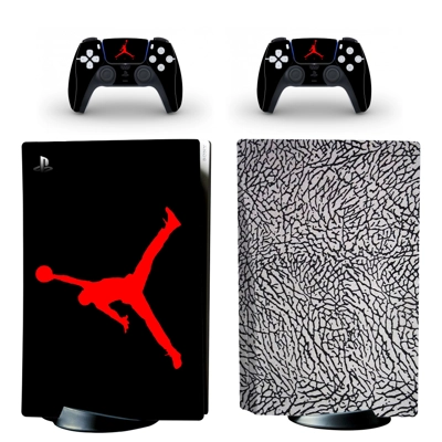 Air Jordan decal skin for PS5 Disc Edition Console and two Controllers