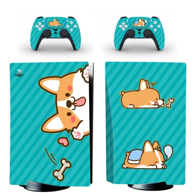 Dog decal skin for PS5 Disc Edition Console and two Contro.. Dog decal skin for PS5 Disc Edition Console and two Contro..