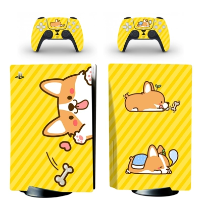 Dog decal skin for PS5 Disc Edition Console and two Contro.. Dog decal skin for PS5 Disc Edition Console and two Contro..