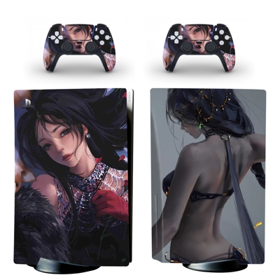 Hot Anime decal skin for PS5 Disc Edition Console and two .. Hot Anime decal skin for PS5 Disc Edition Console and two ..