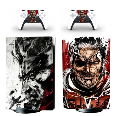 Metal Gear Solid decal skin for PS5 Disc Edition Console and two Controllers