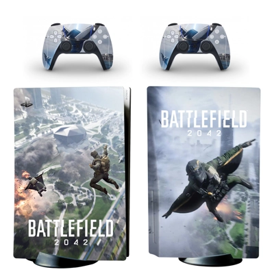 Battlefield 2042 decal skin for PS5 Disc Edition Console and two Controllers