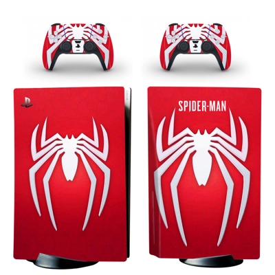 Spiderman decal skin for PS5 Disc Edition Console and two Controllers