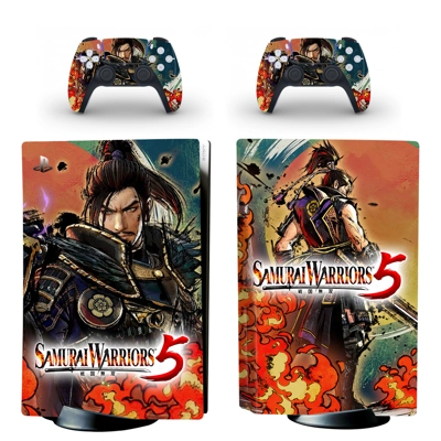 Samurai Warriors 5 decal skin for PS5 Disc Edition Console and two Controllers