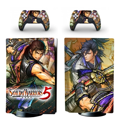 Samurai Warriors 5 decal skin for PS5 Disc Edition Console and two Controllers