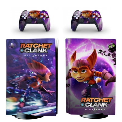 Ratchet And Clank decal skin for PS5 Disc Edition Console and two Controllers