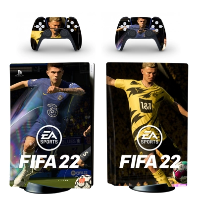 FIFA 22 decal skin for PS5 Disc Edition Console and two Controllers