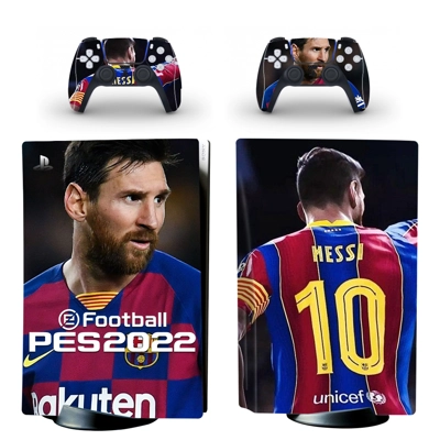 PES 2022 decal skin for PS5 Disc Edition Console and two Controllers