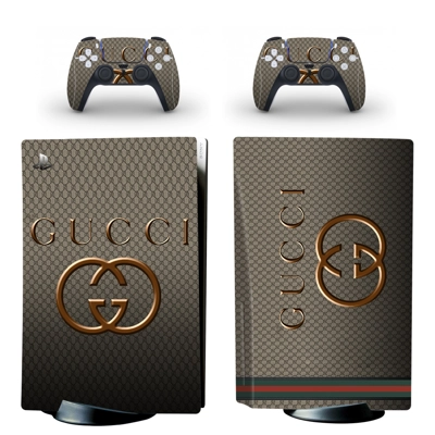 Gucci decal skin for PS5 Disc Edition Console and two Cont.. Gucci decal skin for PS5 Disc Edition Console and two Cont..