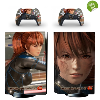 Dead or Alive decal skin for PS5 Disc Edition Console and two Controllers