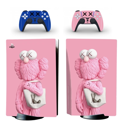 Kaws decal skin for PS5 Disc Edition Console and two Contr.. Kaws decal skin for PS5 Disc Edition Console and two Contr..