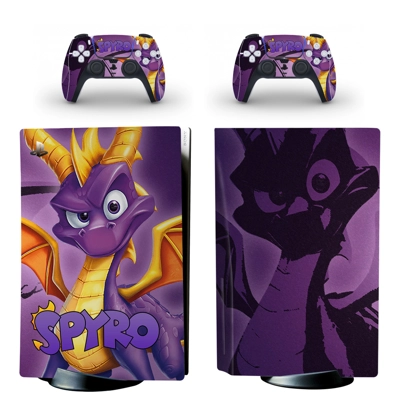 Spyro The Dragon decal skin for PS5 Disc Edition Console a.. Spyro The Dragon decal skin for PS5 Disc Edition Console a..