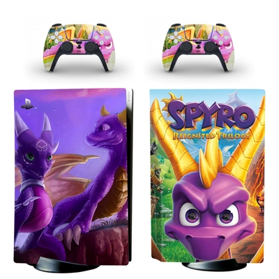 Spyro The Dragon decal skin for PS5 Disc Edition Console a.. Spyro The Dragon decal skin for PS5 Disc Edition Console a..