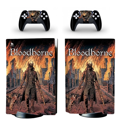 Bloodborne decal skin for PS5 Disc Edition Console and two.. Bloodborne decal skin for PS5 Disc Edition Console and two..