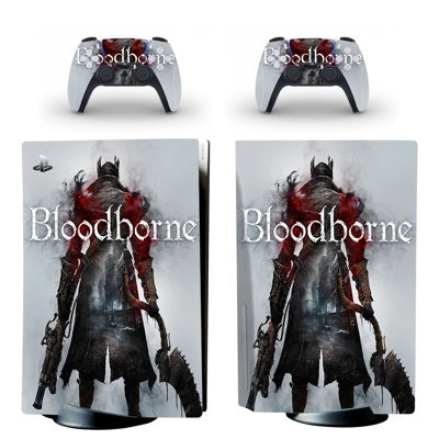 Bloodborne decal skin for PS5 Disc Edition Console and two.. Bloodborne decal skin for PS5 Disc Edition Console and two..